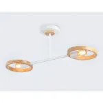 Подвесной светильник со сменной лампой TR8243/2 WH/LWD белый/светлое дерево E27/2 max 40W 590*165*220 от NovaLamp