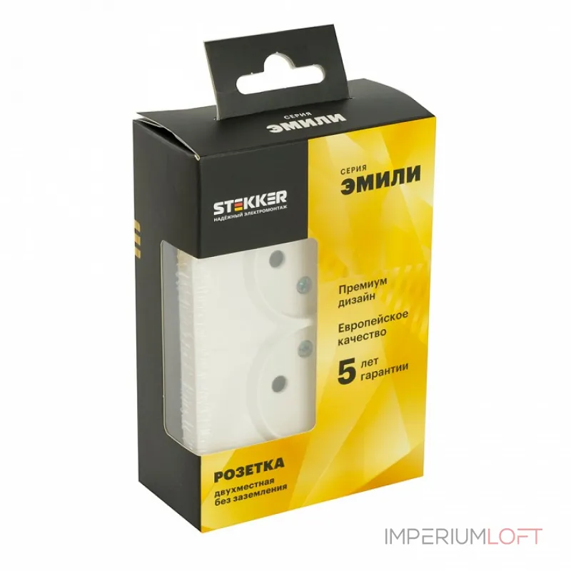 Розетка двойная без заземления и со шторкой без рамки Stekker RST16-5116-01 49877 Розетка двойная без заземления и со шторкой без рамки Stekker RST16-5116-01 49877