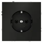 Розетка встраиваемая S70 с заземлением 16А (черный матовый) Voltum VLS040108