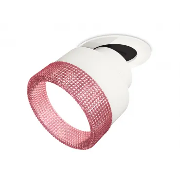 Комплект встраиваемого поворотного светильника с композитным хрусталем XM8101542 SWH/PI белый песок/розовый GX53 (A2241, A2105, C8101, N8486) от NovaLamp