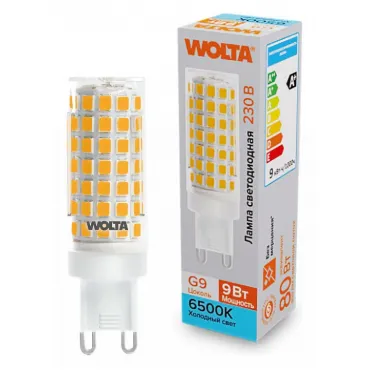 Лампа светодиодная Wolta G9 9Вт 6500K WSTD-JCD-9W6KG9-C