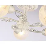 Потолочная люстра TR3062/5 WH/SL/FR белый/серебро/белый матовый E27/5 max 40W D615*245 от NovaLamp