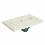 Розетка двойная без заземления и со шторкой без рамки Stekker RST16-5116-01 49877