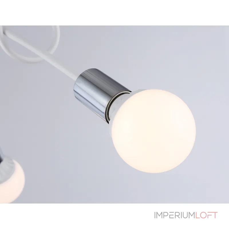 Потолочный светильник в стиле лофт TR80414/3 WH/CH белый/хром E27/3 max 60W D670*370 от NovaLamp