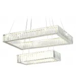 Подвесная светодиодная люстра с хрусталем TR5005/2 CH/CL хром/прозрачный 90W 3000K/4200K/6400K 600*400*950 (Без ПДУ) от NovaLamp