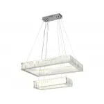 Подвесная светодиодная люстра с хрусталем TR5005/2 CH/CL хром/прозрачный 90W 3000K/4200K/6400K 600*400*950 (Без ПДУ) от NovaLamp