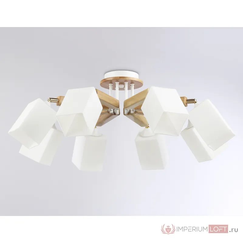 Подвесная люстра TR9522/8 WH/GD/FR белый/золото/белый матовый E27*8 max 40W D790*260 от NovaLamp