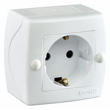 Розетка с заземлением Mono Electric Octans IP20 104-010107-117