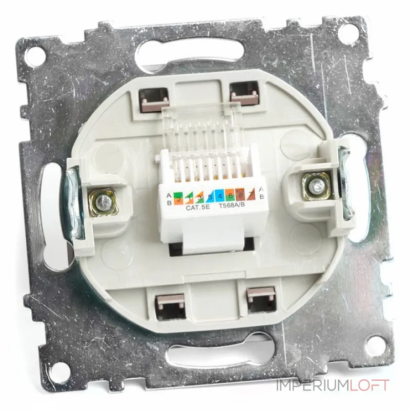 Розетка Ethernet RJ-45 без рамки Stekker Катрин 49023 Розетка Ethernet RJ-45 без рамки Stekker Катрин 49023