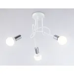 Потолочный светильник в стиле лофт TR80414/3 WH/CH белый/хром E27/3 max 60W D670*370 от NovaLamp