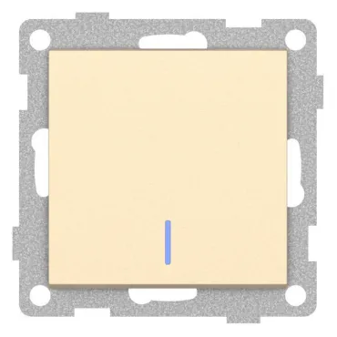 Выключатель сенсорый одноклавишный с подсветкой без рамки Gusi Electric UGRA С11В18-027