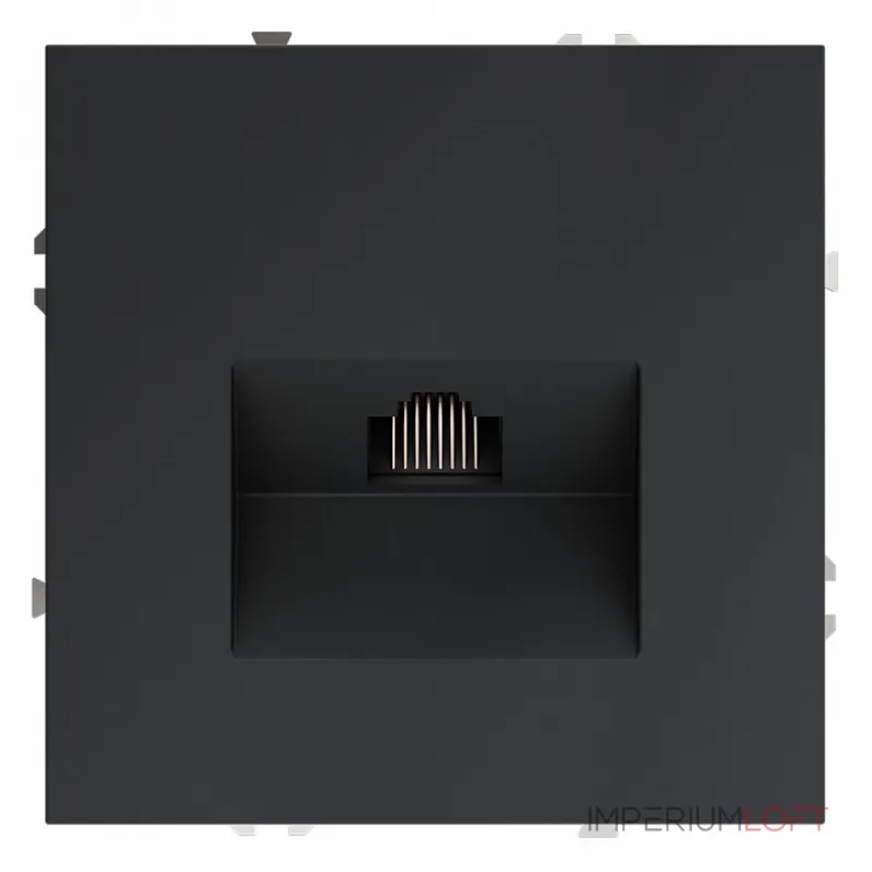 Розетка компьютерная встраиваемая S70 RJ45 кат.6 (графит) Voltum VLS060107