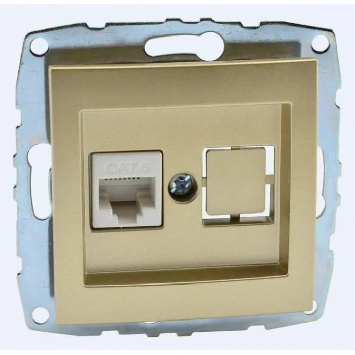 Розетка Ethernet RJ-45 без рамки Mono Electric Despina / Larissa 500-002205-125 от ImperiumLoft