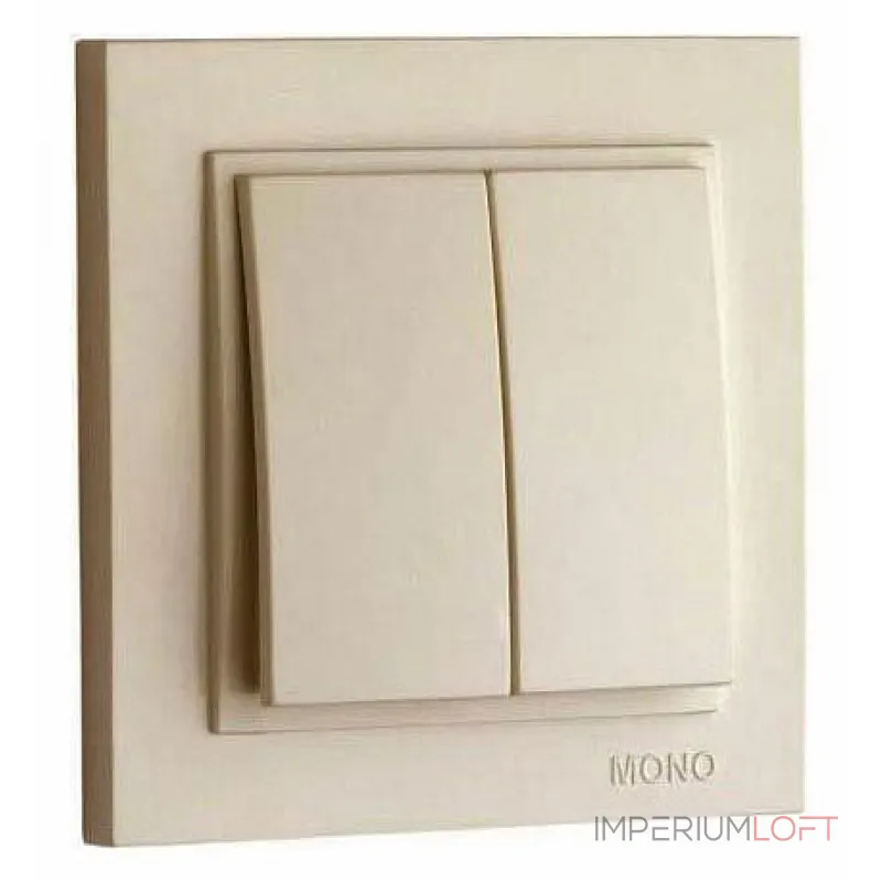 Выключатель двухклавишный Mono Electric Despina 102-170025-102 Выключатель двухклавишный Mono Electric Despina 102-170025-102