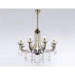 Подвесная люстра с хрусталем TR4953/8 BK/GD/CL черный/золото/прозрачный E14*8 max 40W D740*735 от NovaLamp