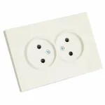 Розетка двойная без заземления и со шторкой без рамки Stekker RST16-5116-01 49877