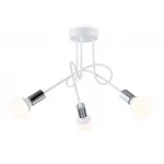 Потолочный светильник в стиле лофт TR80414/3 WH/CH белый/хром E27/3 max 60W D670*370 от NovaLamp