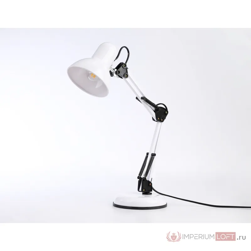Светильник настольный с выключателем DE7713 WH белый E27 max 40W от NovaLamp
