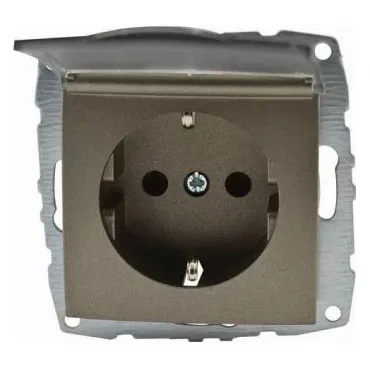 Розетка с заземлением с крышкой без рамки Mono Electric Despina / Larissa 500-002321-118