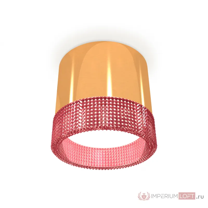 Комплект накладного светильника с композитным хрусталем XS8121022 PYG/PI золото желтое полированное/розовый GX53 (C8121, N8486) от NovaLamp