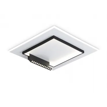 Потолочный светодиодный светильник FL51455/1+1 WH/BK белый/черный 72W 3000K-6400K+4200K 500*500*80 (ПДУ РАДИО 2.4G)