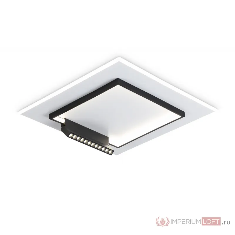 Потолочный светодиодный светильник FL51455/1+1 WH/BK белый/черный 72W 3000K-6400K+4200K 500*500*80 (ПДУ РАДИО 2.4G) от NovaLamp