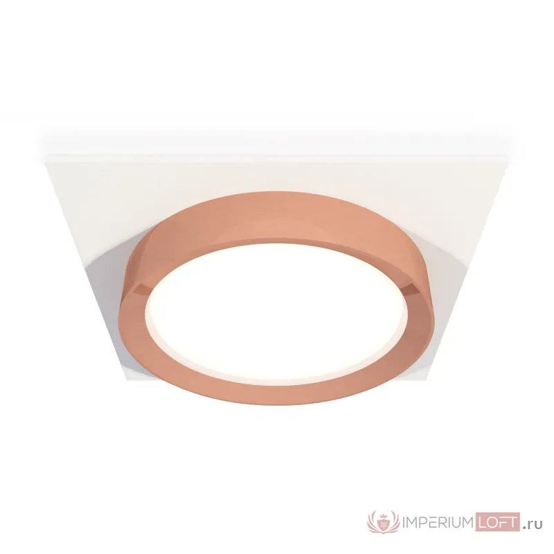 Комплект встраиваемого светильника XC8061006 SWH/PPG белый песок/золото розовое полированное GX53 (C8061, N8126) от NovaLamp