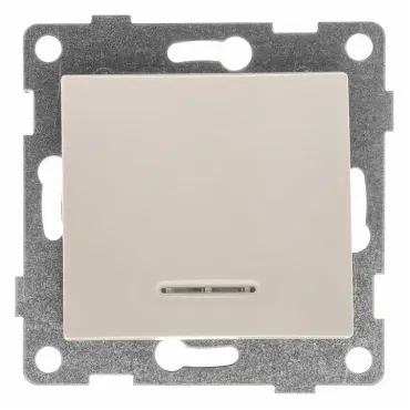 Выключатель сенсорый одноклавишный с подсветкой без рамки Gusi Electric BRAVO С10В18-003