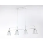 Светильник подвесной TR303242/4 WH/CH/CL/FR белый/хром/прозрачный/белый матовый E27*4 max 60W 870*120*780 от NovaLamp