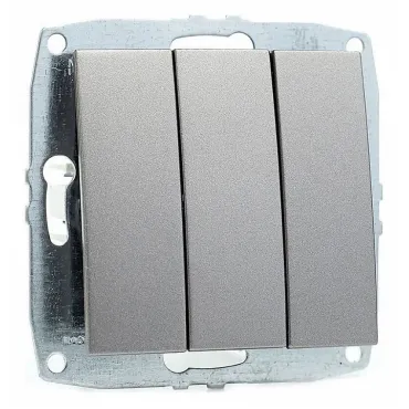 Выключатель трехклавишный без рамки Mono Electric Despina / Larissa 500-002422-114 Выключатель трехклавишный без рамки Mono Electric Despina / Larissa 500-002422-114