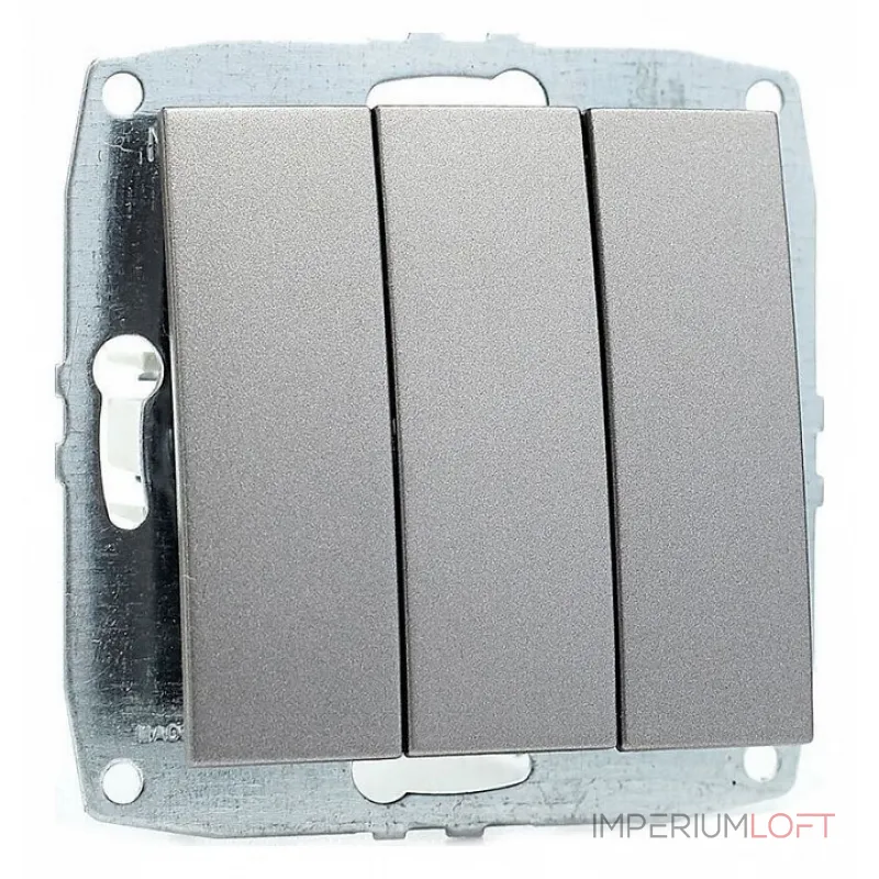 Выключатель трехклавишный без рамки Mono Electric Despina / Larissa 500-002422-114 Выключатель трехклавишный без рамки Mono Electric Despina / Larissa 500-002422-114