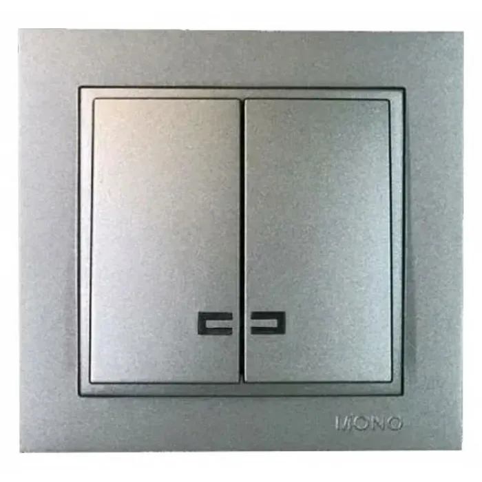 Выключатель двухклавишный с подсветкой Mono Electric Despina 102-242425-103 от ImperiumLoft