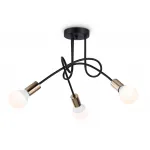 Потолочный светильник в стиле лофт TR80415/3 BK/GD черный/золото E27/3 max 60W D670*370 от NovaLamp