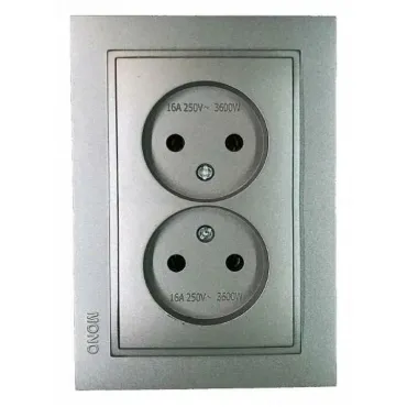 Розета двойная без заземления Mono Electric Despina 102-242405-121