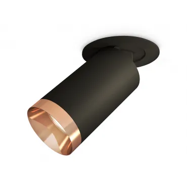 Комплект встраиваемого поворотного светильника XM6323205 SBK/PPG черный песок/золото розовое полированное MR16 GU5.3 (A2242, C6323, N6135)