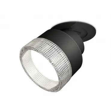 Комплект встраиваемого поворотного светильника с композитным хрусталем XM8102540 SBK/CL черный песок/прозрачный GX53 (A2242, A2106, C8102, N8480) от NovaLamp