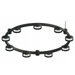 Корпус светильника Techno Ring подвесной для насадок Ø85мм C9242/9 SBK черный песок D740*70.5mm GX53/9 от NovaLamp
