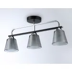 Светильник потолочный TR303235/3 BK/CH/SM/FR черный/хром/дымчатый/белый матовый E27*3 max 60W 550*120*250 от NovaLamp