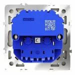 Розетка встраиваемая S70 с заземлением и защитными шторками 16А с USB A+A (шелк) Voltum VLS040404