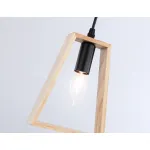 Подвесной светильник в стиле лофт TR80497 BK/LW черный/светлое дерево E14 max 60W D150*1000 от NovaLamp