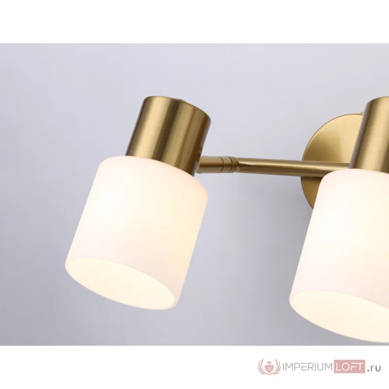 Настенно-потолочный спот TR3969/2 BS/FR латунь/белый матовый E27*2 max 40W 260*80*210 от NovaLamp