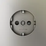 Розетка встраиваемая S70 с заземлением и защитными шторками 16А (шелк) Voltum VLS040204