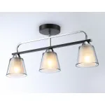 Светильник потолочный TR303235/3 BK/CH/SM/FR черный/хром/дымчатый/белый матовый E27*3 max 60W 550*120*250 от NovaLamp