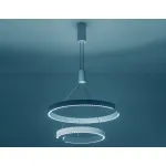 Светильник подвесной светодиодный FL5884/2 WH белый 45W 3000K/4200K/6400K D600/400*1200 (без ПДУ) от NovaLamp