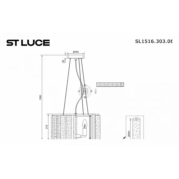 Подвесной светильник ST-Luce Delight SL1516.303.06 от ImperiumLoft