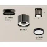 Комплект накладного светильника XS8115010 DCH/PBK черный хром/черный полированный GX53 (N8902, C8115, N8113) от NovaLamp