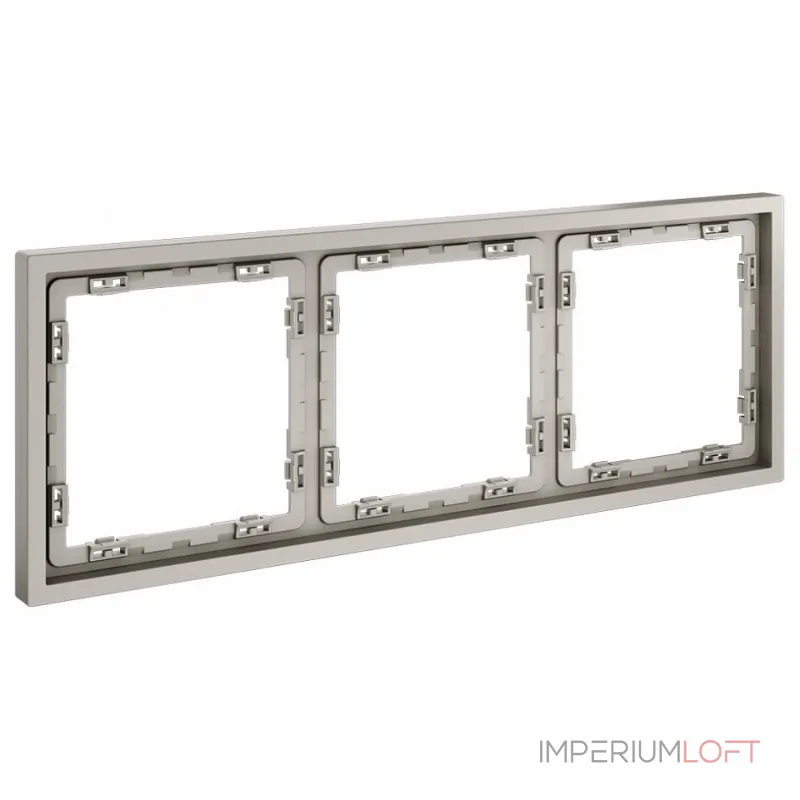 Рамка пластиковая S70 на 3 поста (кашемир) Voltum VLS100303 Рамка пластиковая S70 на 3 поста (кашемир) Voltum VLS100303