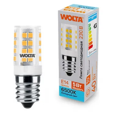Лампа светодиодная Wolta E14 5Вт 6500K WSTD-JCD-5W6KE14-C Лампа светодиодная Wolta E14 5Вт 6500K WSTD-JCD-5W6KE14-C
