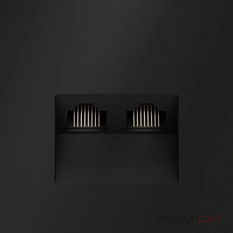 Розетка компьютерная встраиваемая S70 двойная RJ45+RJ45 кат.6 (черный матовый) Voltum VLS060208 Розетка компьютерная встраиваемая S70 двойная RJ45+RJ45 кат.6 (черный матовый) Voltum VLS060208