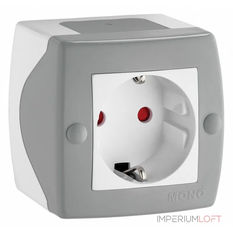 Розетка с заземлением Mono Electric Octans IP20 104-020007-117 Розетка с заземлением Mono Electric Octans IP20 104-020007-117